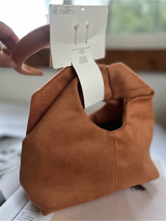 Handbags - Rachel Zoe 2 pcs Suede Hobo Shoulder Bag with headband set in Rust